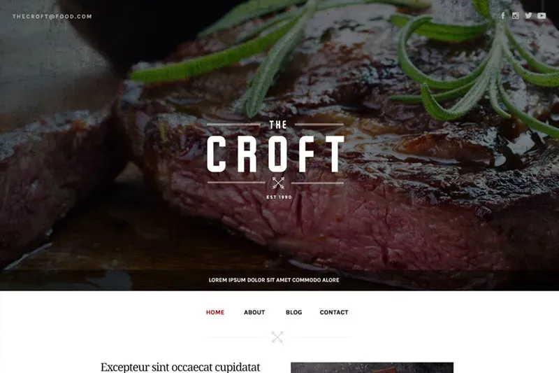 Sample WordPress theme - restaurant.