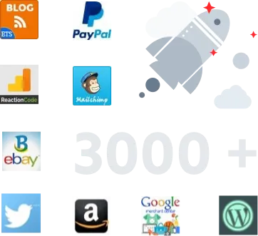 3000+ aplikácií ako PayPal, WordPress alebo Amazon pre podporu Vášho obchodu